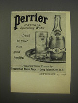 1956 Perrier Sparkling Water Ad - Drink To your own good health - £14.72 GBP