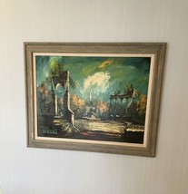 Vintage Mid Century Framed Lee Reynolds Painting 48” By 36” - £233.71 GBP