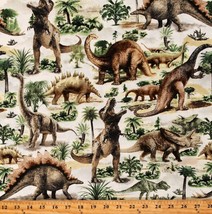 Cotton Dinosaurs Animals Prehistoric Ancient Fabric Print by the Yard D758.38 - £10.18 GBP