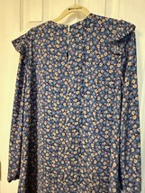 Cece ruffle neck tunic dress blue floral print size small new - $49.49