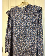 Cece ruffle neck tunic dress blue floral print size small new - $49.49