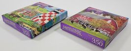 *I) Lot 2 Puzzlebug Deluxe Jigsaw Puzzles 350 Down on Farm Checkerboard ... - $5.93