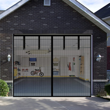 Fiberglass Garage Door Screen, Sunmoxia 9X7Ft Magnetic Heavy Duty Garage... - $42.07