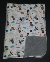 Little Muffincakes Fleece Baby Blanket Lovey Astronaut Spaceship Outer Space - £24.07 GBP