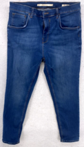 Zara Jeans Womens Size 12 Blue Premium Denim Collection Pants Dark Wash - $15.83