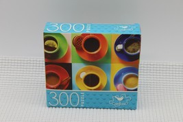 NEW 300 Piece Jigsaw Puzzle Cardinal Sealed 14 x 11, Colorful Coffee Cups - $4.94