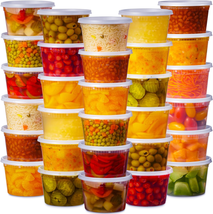 48 Pack 16 Oz Plastic Deli Containers with Lids - Food Storage Containers with L - £19.58 GBP