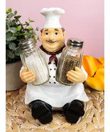 Ebros French Bistro Chef Jean Seasons and Spice Salt Pepper Shaker Holde... - $36.85 CAD