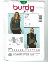 Burda Sewing Pattern 7457 Vest Gilet Chaleco Size 18-28 - £9.95 GBP