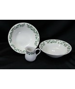 Crofton Holly Berries Christmas Vegetable 2 Serving Bowls + Cream Pitche... - $29.39