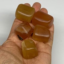 166.7g, 0.9&quot;-1.3&quot;, 5pcs, Honey Calcite Tumbled Stones @Afghanistan, B26736 - £10.38 GBP