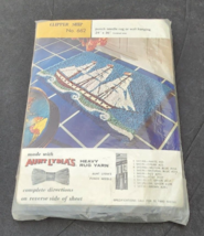 Aunt Lydia&#39;s Rug Canvas CLIPPER SHIP Kit Boat Nautical Ocean Punch Needle - $23.74