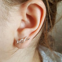 DNA Helix Earrings Studs - £10.19 GBP