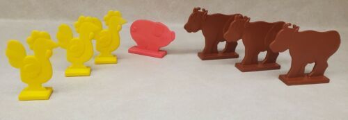 Primary image for 1973 Hasbro Romper Room Farm Animal Game Replacement Pieces Cow Rooster Pig