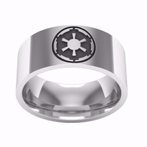 Classic Stainless Steel Star Wars Themed Unisex Ring / The Empire Symbol  - £13.53 GBP