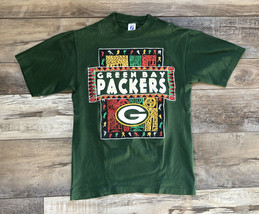 Vintage Green Bay Packers T-Shirt - Red Yellow Green Design 1993 Logo 7 - Size M - £54.43 GBP