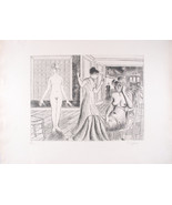 Paul DELVAUX s/n Original Etching La Chambre 1969 - Mira Jacob N°29 - $67,041.10 MXN