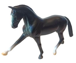 Vtg Breyer Reeves Horse Figurine Toy Black White Feet 2.5&quot; Miniature  - £9.48 GBP