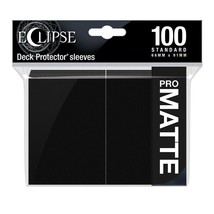 1 pack of 100 Ultra PRO Pro-Matte Eclipse Jet Black Std Sized Card Sleeves - $310.67 MXN