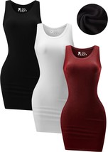 3 PCS Women&#39;s Basic Ribbed Dress - £50.44 GBP