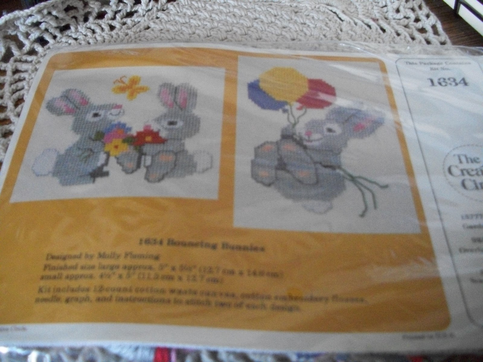 Bouncing Bunnies Cross Stitch Waste Canvas Kit - $10.00