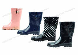 New Womens Rain Boots Rubber Short Garden Wellies Mid Calf Snow Shoes Si... - $17.38+