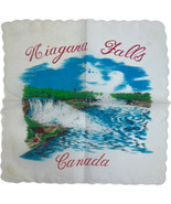 Vintage Niagra Falls Canada Scalloped Edge Hankie Handkerchief Souvenir - $146.29 MXN