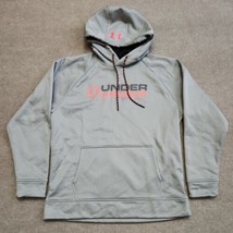 Under Armour Loose Cold Gear Hoodie Mens Medium Gray Pullover Fleece Lined - £19.68 GBP