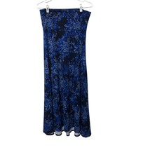 LuLaRoe Maxi Skirt Womens Size Small Blue Floral Comfy Versatile - £11.60 GBP