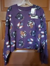 NWT Women’s Marvel Black Panther Purple Sweatshirt Size Large - £9.52 GBP