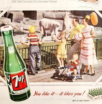 1950 7 Up Seven Up Zoo Polar Bears Advertisement Soda Soft Drink Pop HM2B - €34,84 EUR