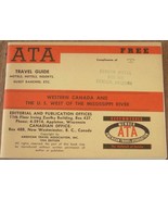 Vintage 1954 ATA Travel Guide - GDC - Western Canada and Western USA - C... - £6.10 GBP