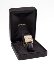 Tiffany &amp; Co.14k Oro Giallo Uomo Mano-Avvolgimento Abito Watch W/Originale Box - £2,848.35 GBP