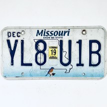 2019 United States Missouri Bluebird Passenger License Plate YL8 U1B - £14.87 GBP