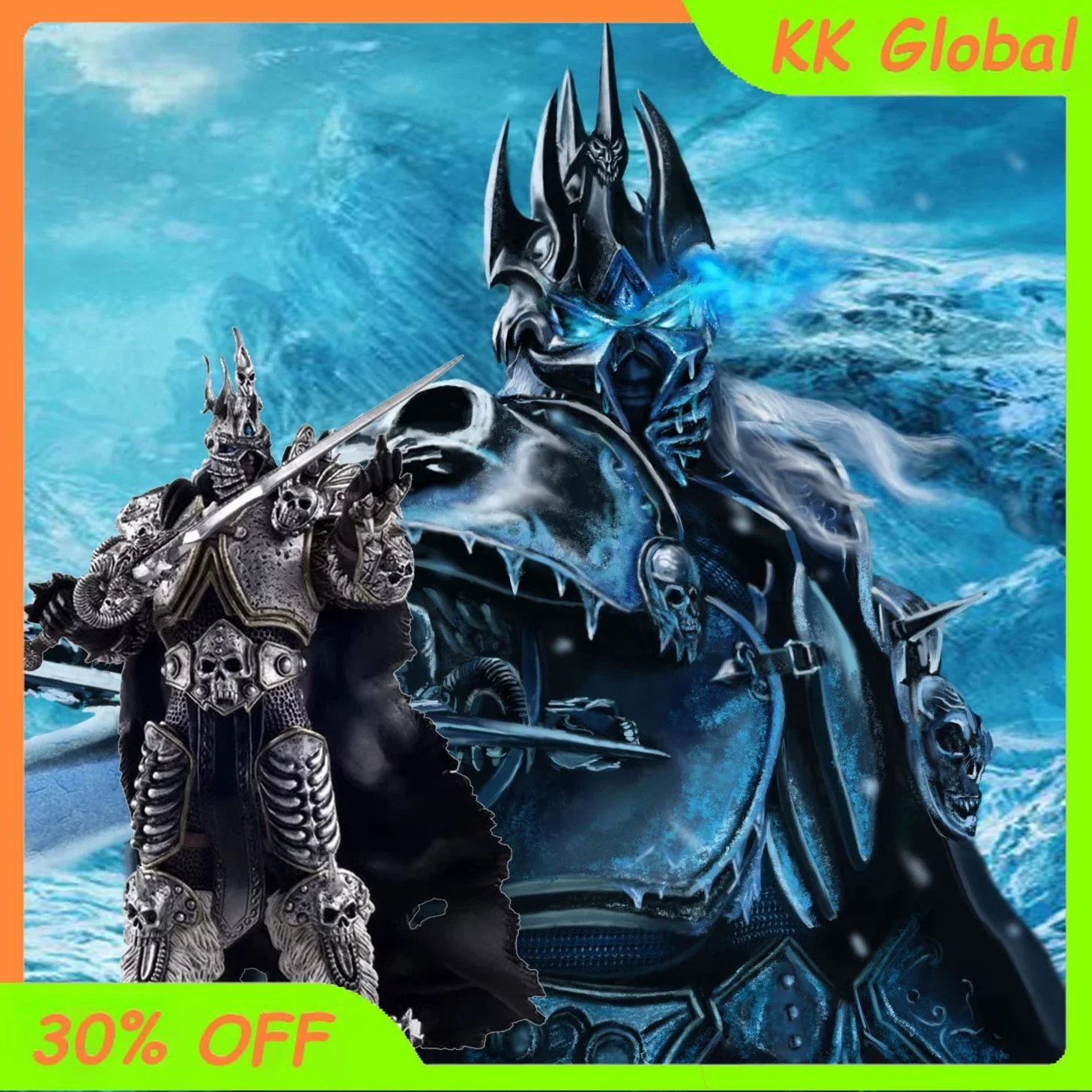 16cm World of Warcraft Game Figure Lich King Arthas Death Knight Standing - £29.08 GBP+