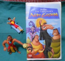 Lot: The Emporers New Groove VHS + 2 PVC Figures, Happy Meal Disney + Ships FREE - £9.61 GBP