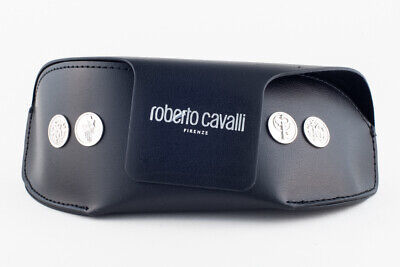 Roberto Cavalli Black Silver Leather Eyeglasses Sunglasses Soft Case Large - $27.55
