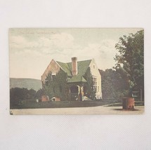 Vintage Sunderland MA Library Postcard Posted 1908 - $9.74