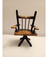 Faux Swivel Two Tone Wooden Doll Desk Chair - £12.20 GBP