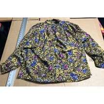 Jordan Women&#39;s Size 12 Vintage Floral Sheer Shirt Blouse, Retro Flower P... - €12,94 EUR