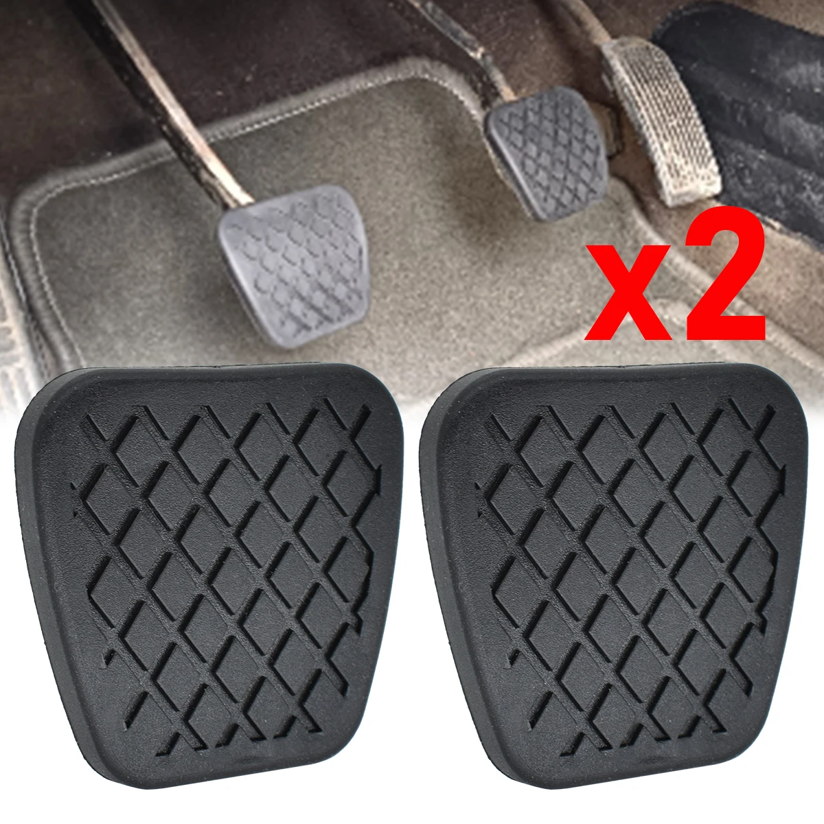 2Pcs Car Brake Clutch Pedal Pad Rubber Cover For Honda Civic Accord CR-V... - $7.93