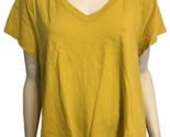 J.Crew Mercantile Broken In Gold V Neck Short Sleeve T shirt Size 3X - $20.89