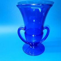 Handmade Moroccan Amphora Table Vase - Cobalt Blue Depression Era - Near Antique - £34.24 GBP