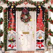 Tatuo 3 Pcs. Christmas Porch Décor Xmas Gnome Porch Signs Welcome Banners Winter - $13.35