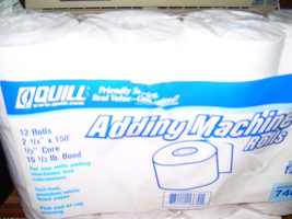 12 PACK  CALCULATOR  ADDING MACHINE ROLLS 2 1/4&quot; X 150&#39; - $16.46