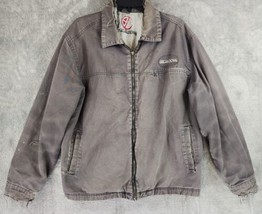 Breakdown Jacket Mens Large Gray Distressed Torn Grunge Wear 90s Vintage... - $123.74