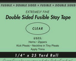 CLEAR 1/4&quot; Double Sided Fusible Stay Tape - Sold By the 25 yard Roll M49... - £7.11 GBP