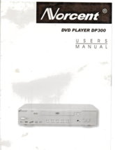 Norcent DP300 DVD Player, user manual. - $2.13
