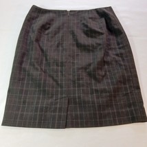 Tailor Back Zipper Women's Gray Plaid Pencil Straight Skirt Size 4 image 7