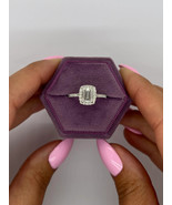 Lab Grown 1.30 Ct E/VVS2 IGI Certified Emerald Diamond Halo Engagement Ring - $1,920.82 CAD